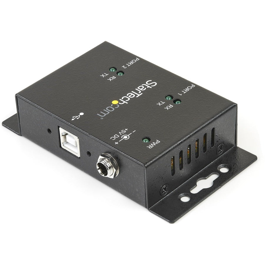 Alternate-Image1 Image for StarTech.com USB to Serial Adapter &acirc;&euro;" 2 Port &acirc;&euro;" Wall Mount &acirc;&euro;" Din Rail Clips &acirc;&euro;" Industrial &acirc;&euro;" COM Port Retention &acirc;&euro;" FTDI &acirc;&euro;" DB9