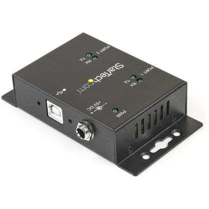 Alternate-Image1 Image for StarTech.com USB to Serial Adapter &acirc;&euro;" 2 Port &acirc;&euro;" Wall Mount &acirc;&euro;" Din Rail Clips &acirc;&euro;" Industrial &acirc;&euro;" COM Port Retention &acirc;&euro;" FTDI &acirc;&euro;" DB9