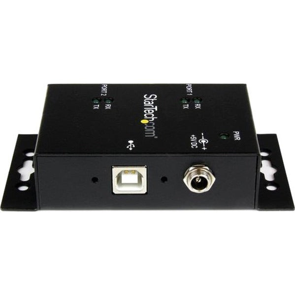 Left Image for StarTech.com USB to Serial Adapter &acirc;&euro;" 2 Port &acirc;&euro;" Wall Mount &acirc;&euro;" Din Rail Clips &acirc;&euro;" Industrial &acirc;&euro;" COM Port Retention &acirc;&euro;" FTDI &acirc;&euro;" DB9