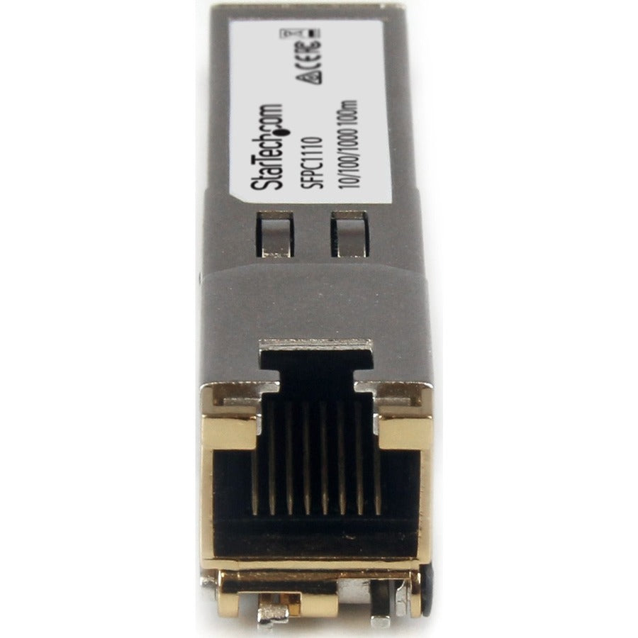 Alternate-Image2 Image for StarTech.com Cisco SFP-GE-T Compatible SFP Module - 1000BASE-T - 10/100/1000 Mbps SFP to RJ45 Cat6/Cat5e Transceiver - 100m