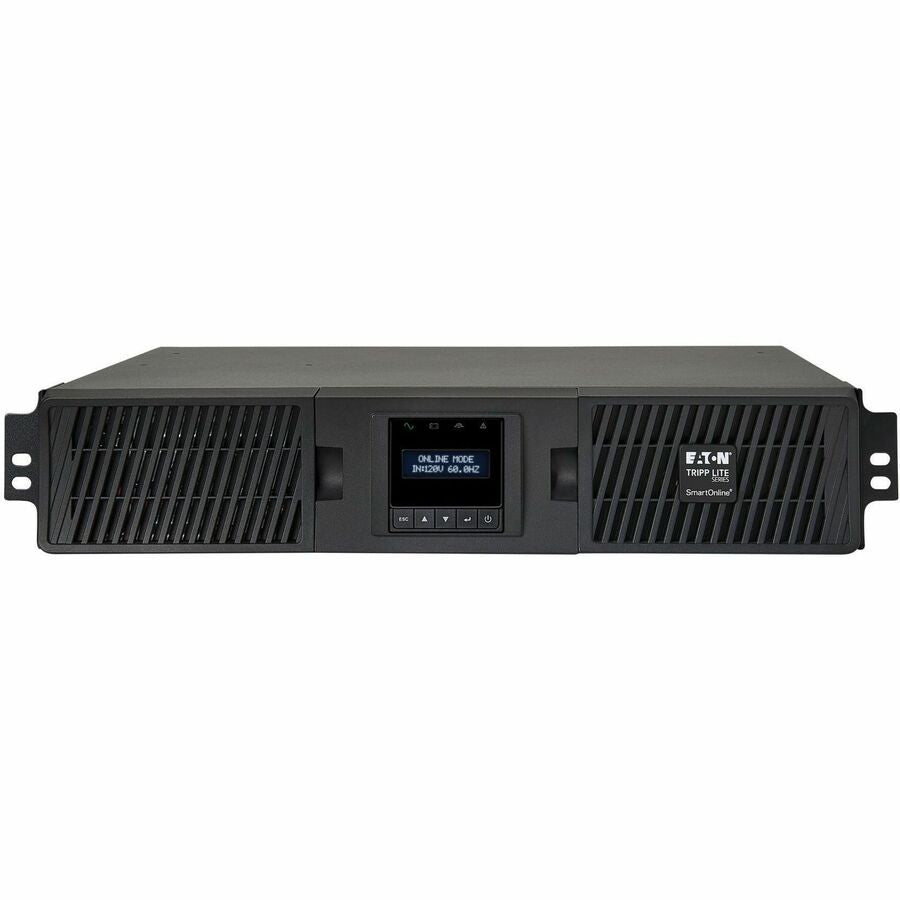 Front Image for Eaton Tripp Lite Series SmartOnline 1000VA 900W 120V Double-Conversion Sine Wave UPS - 8 Outlets, Extended Run, Network Card Option, LCD, USB, DB9, 2U Rack/Tower