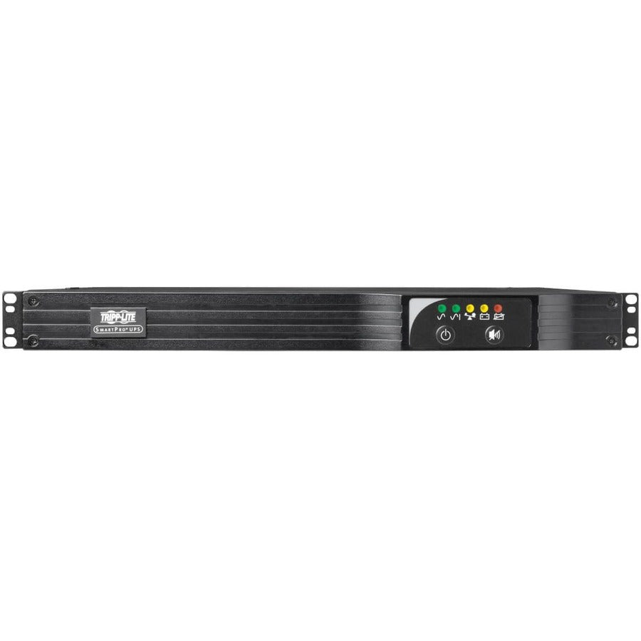 Front Image for Eaton Tripp Lite Series 500VA 300W 120V Line-Interactive UPS - 6 NEMA 5-15R Outlets, USB, DB9, Network Card Option, 1U Rack/Tower