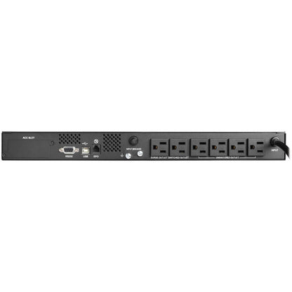 Rear Image for Eaton Tripp Lite Series 500VA 300W 120V Line-Interactive UPS - 6 NEMA 5-15R Outlets, USB, DB9, Network Card Option, 1U Rack/Tower