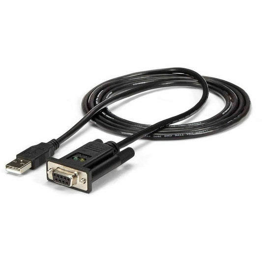 Main Image for StarTech.com 6ft (1.8m) 1-Port USB to Serial RS232 Adapter, FTDI DB9 Serial DCE Adapter Cable, Null Modem, USB 2.0 - TAA