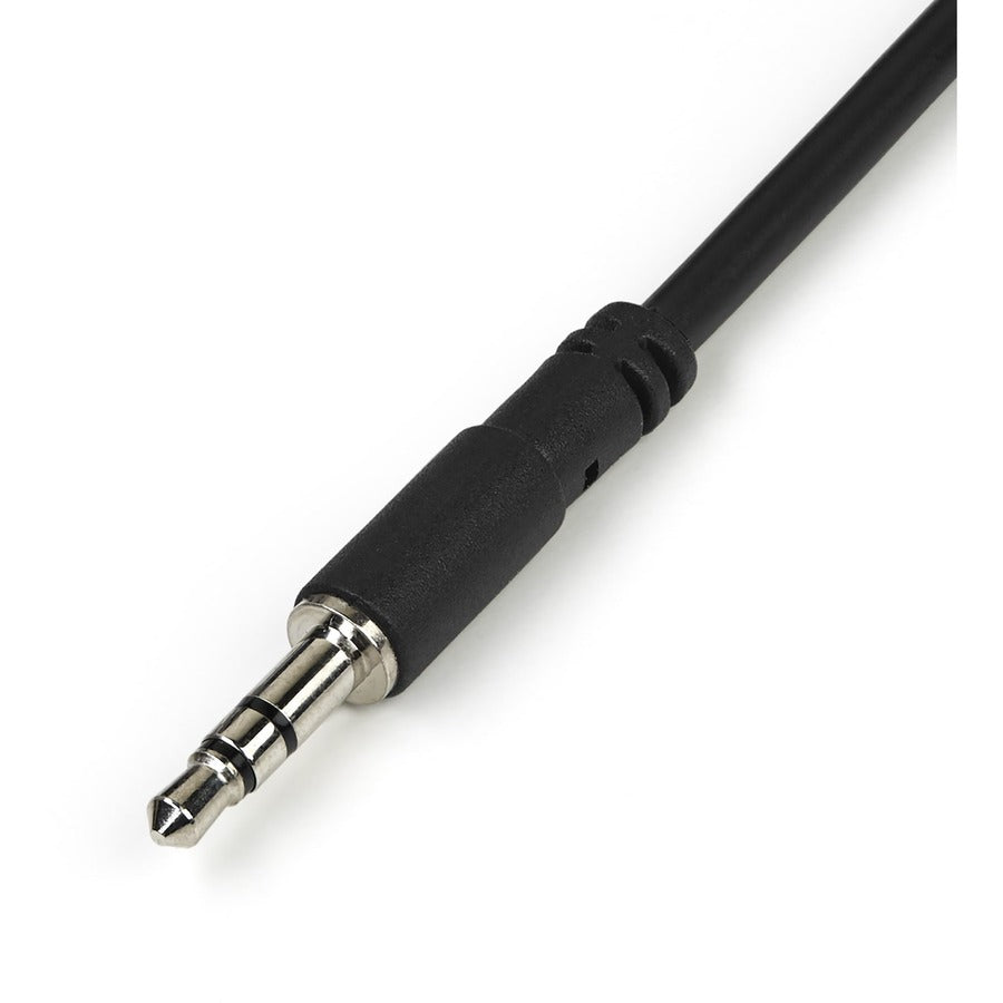 Alternate-Image1 Image for StarTech.com Slim Stereo Splitter Cable - 3.5mm Male to 2x 3.5mm Female