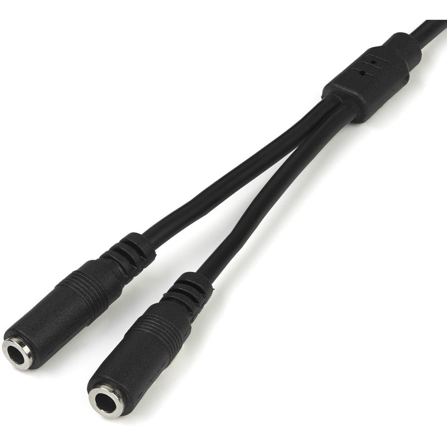 Alternate-Image2 Image for StarTech.com Slim Stereo Splitter Cable - 3.5mm Male to 2x 3.5mm Female