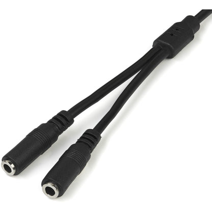 Alternate-Image2 Image for StarTech.com Slim Stereo Splitter Cable - 3.5mm Male to 2x 3.5mm Female