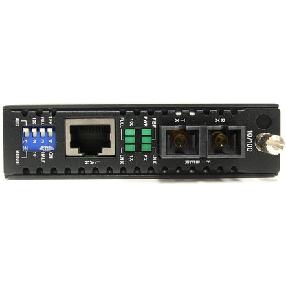 Alternate-Image1 Image for StarTech.com 10/100 Mbps Single Mode Fiber Media Converter SC 30 km