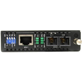 Front Image for StarTech Gigabit Ethernet Multi Mode Fiber Media Converter SC 550m, 1000 Mbps, TAA
