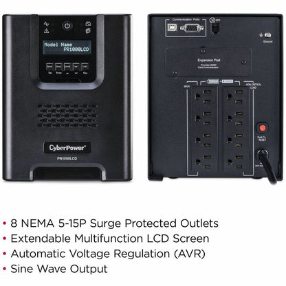 Alternate-Image3 Image for CyberPower PR1000LCD Smart App Sinewave UPS Systems