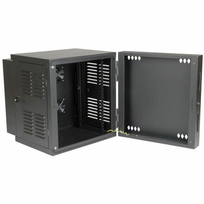 Alternate-Image1 Image for Tripp Lite by Eaton SmartRack 12U Switch-Depth Wall-Mount Small Rack Enclosure for Harsh Environments Hinged Back
