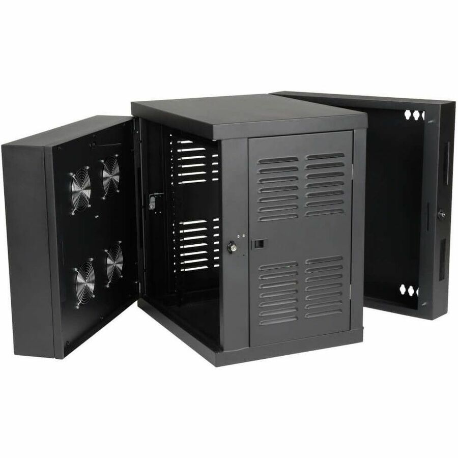 Alternate-Image3 Image for Tripp Lite by Eaton SmartRack 12U Switch-Depth Wall-Mount Small Rack Enclosure for Harsh Environments Hinged Back