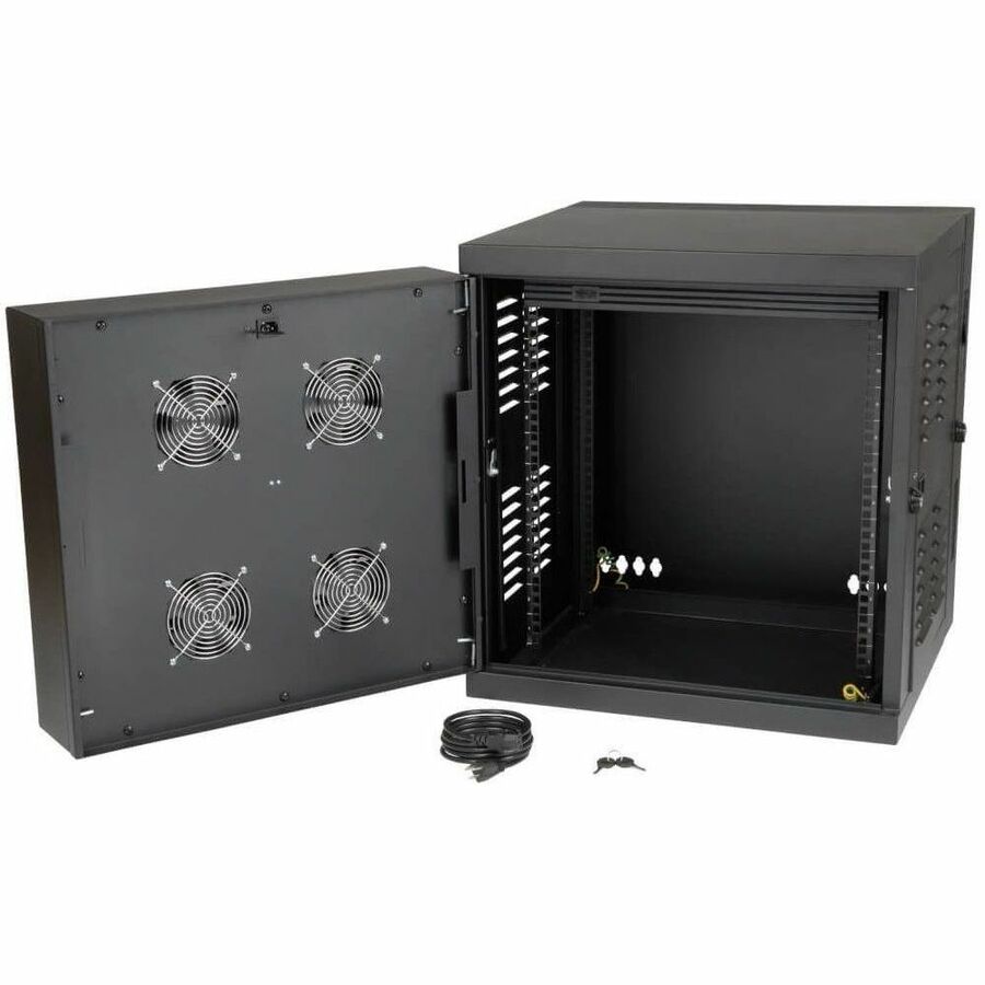 Alternate-Image8 Image for Tripp Lite by Eaton SmartRack 12U Switch-Depth Wall-Mount Small Rack Enclosure for Harsh Environments Hinged Back