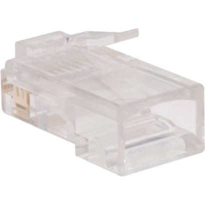 Rear Image for Eaton Tripp Lite Series RJ45 Plugs for Round Solid / Stranded Conductor 4-pair Cat5e Cable, 100-Pack