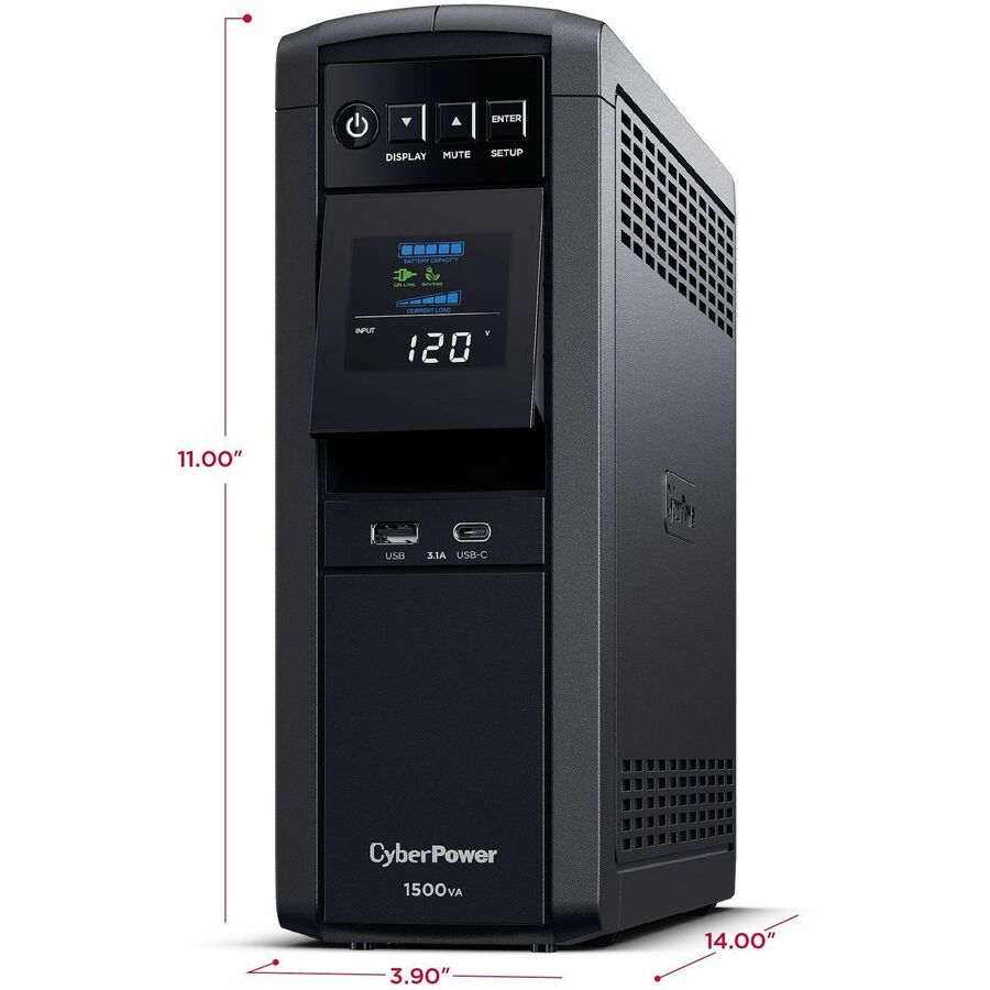 Alternate-Image3 Image for CyberPower CP1500PFCLCDTAA TAA Compliant UPS System