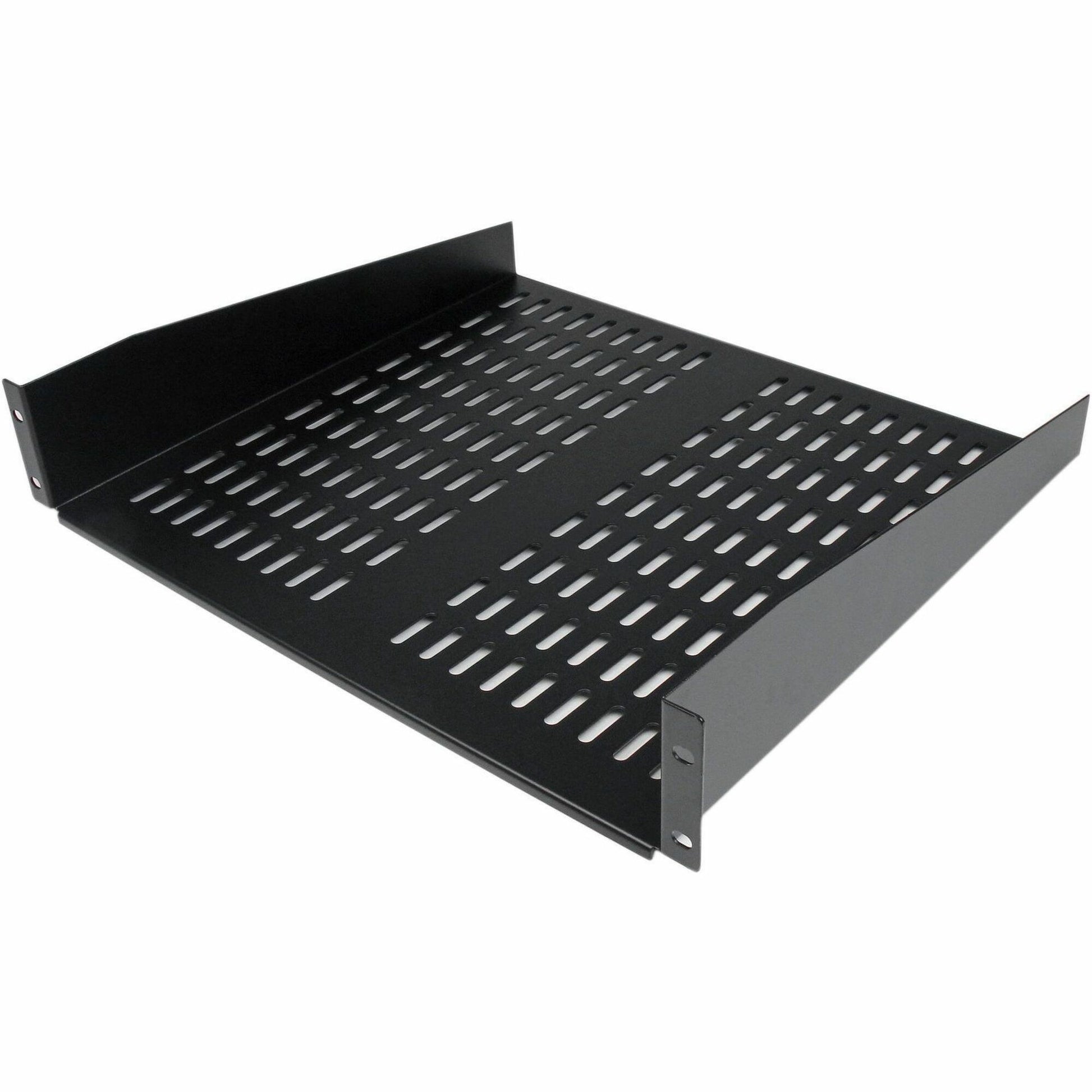 Main Image for StarTech.com 2U 16in Universal Vented Rack Mount Cantilever Shelf - Fixed Server Rack Cabinet Shelf - 50lbs / 23kg