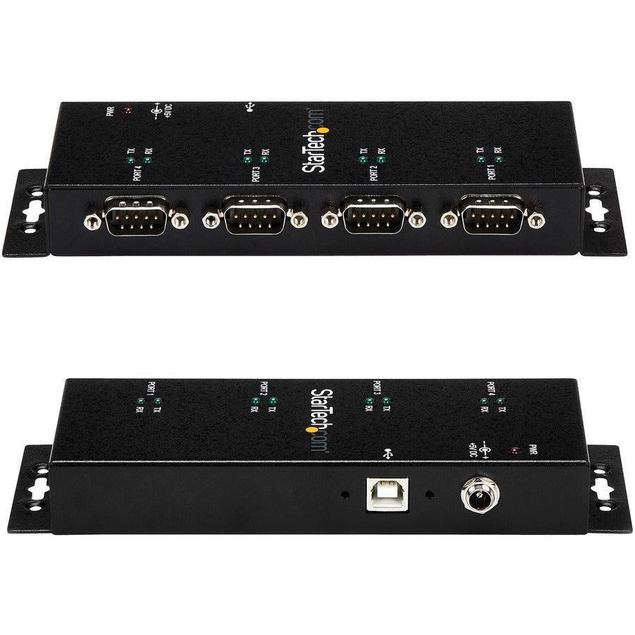Alternate-Image4 Image for StarTech.com USB to Serial Adapter Hub? 4 Port? Industrial? Wall Mount? Din Rail? COM Port Retention Ã¢&acirc;?¬" FTDI USB Serial