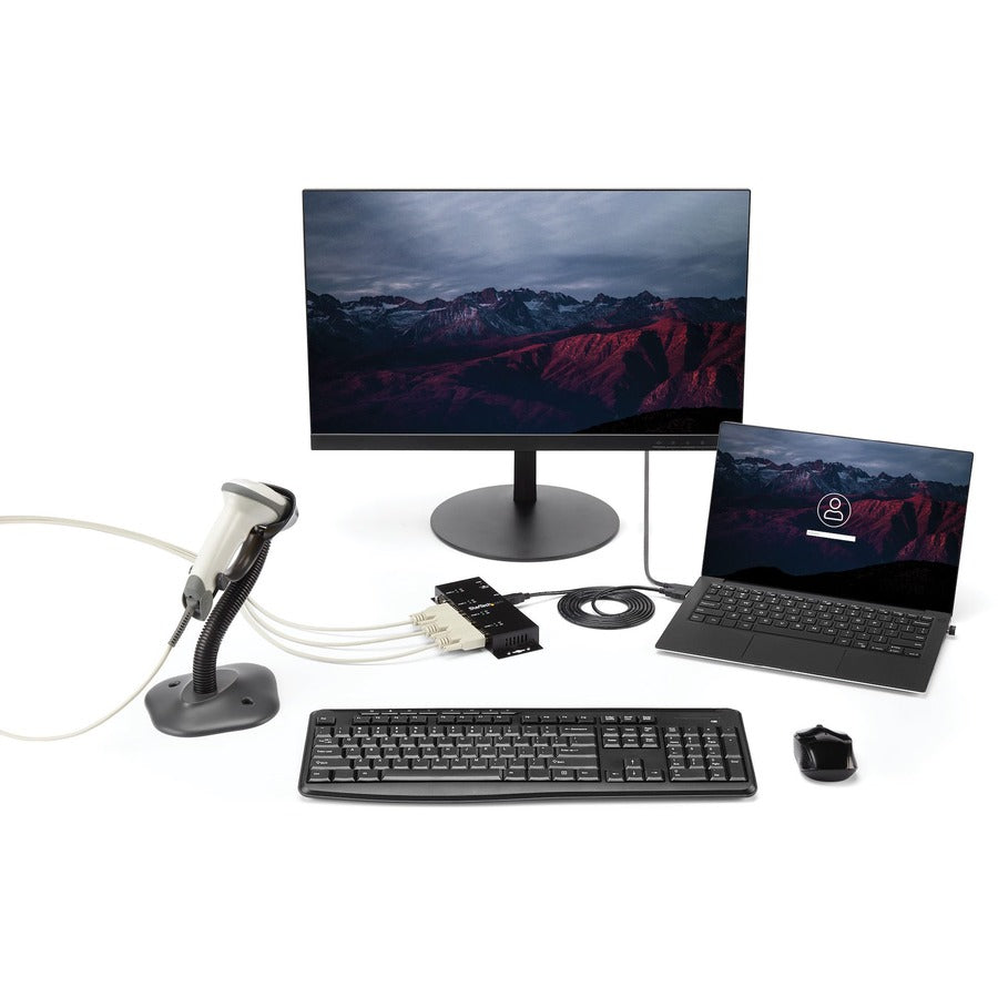 Alternate-Image3 Image for StarTech.com USB to Serial Adapter Hub? 4 Port? Industrial? Wall Mount? Din Rail? COM Port Retention Ã¢&acirc;?¬" FTDI USB Serial