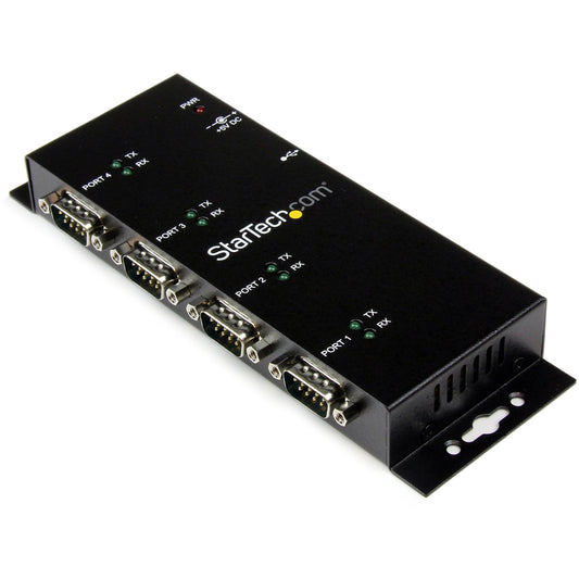 Main Image for StarTech.com USB to Serial Adapter Hub? 4 Port? Industrial? Wall Mount? Din Rail? COM Port Retention Ã¢&acirc;?¬" FTDI USB Serial
