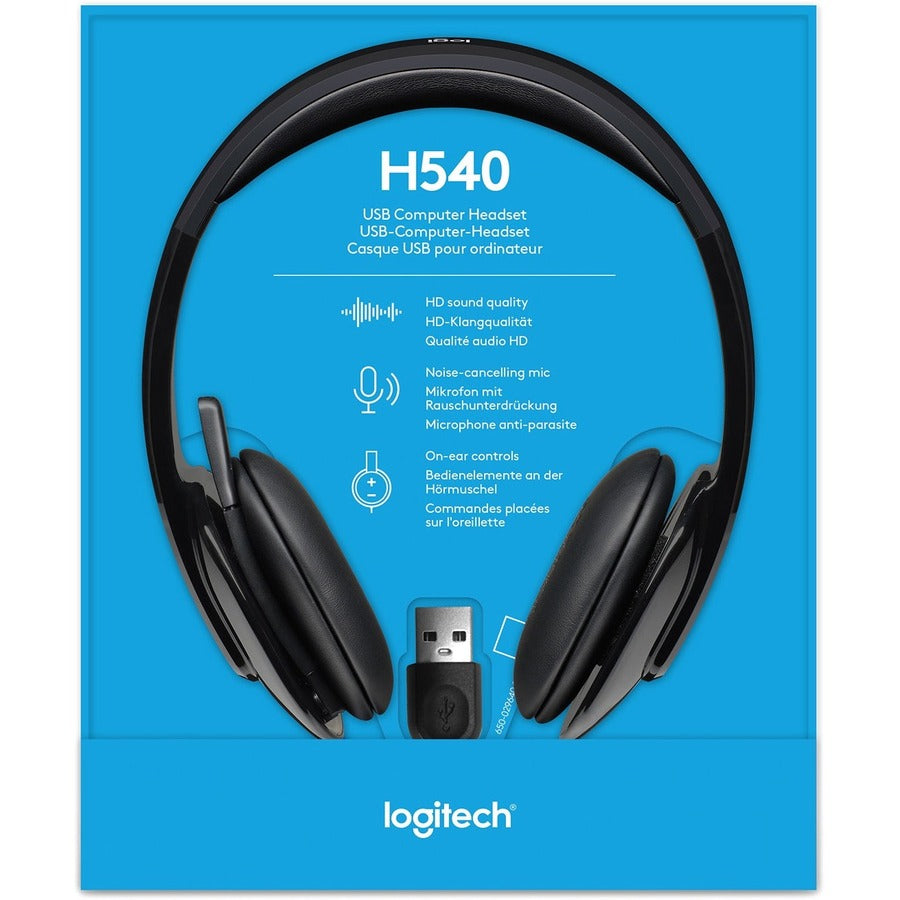 Alternate-Image2 Image for Logitech H540 USB Headset with Noise-Cancelling Mic