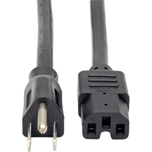 Main Image for Eaton Tripp Lite Series Power Cord, NEMA 5-15P to C15 - Heavy-Duty, 15A, 125V, 14 AWG, 8 ft. (2.43 m), Black