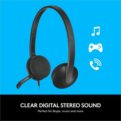 Alternate-Image2 Image for Logitech H340 USB Headset with Noise-Cancelling Mic
