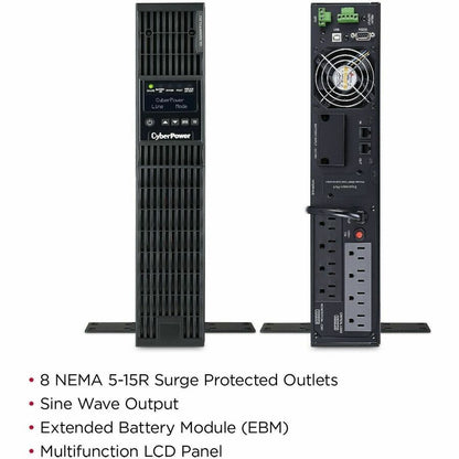 Alternate-Image3 Image for CyberPower OL1000RTXL2U Smart App Online UPS Systems