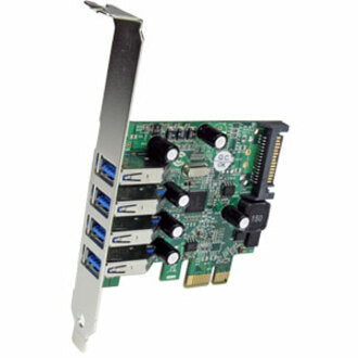 Top Image for StarTech.com 4 Port PCI Express PCIe SuperSpeed USB 3.0 Controller Card Adapter with UASP - 5Gbps - SATA Power