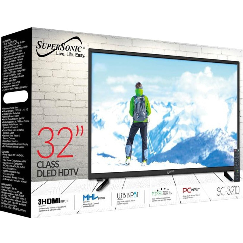 Alternate-Image1 Image for Supersonic SC-3210 31.5" LED-LCD TV - HDTV
