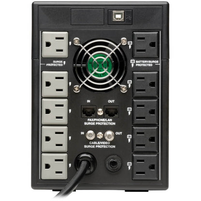 Rear Image for Eaton Tripp Lite Series OmniSmart 1500VA 810W 120V Line-Interactive UPS - 10 Outlets, AVR, USB, LCD, Tower