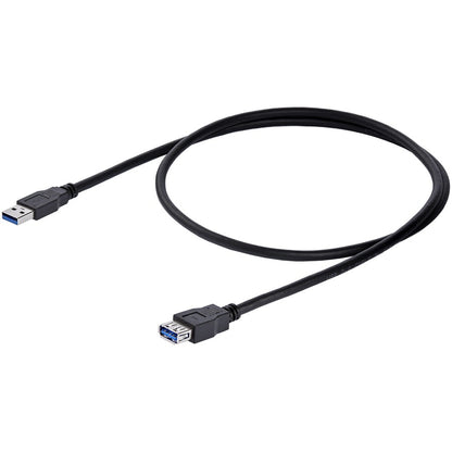 Alternate-Image3 Image for StarTech.com 1m Black SuperSpeed USB 3.0 (5Gbps) Extension Cable A to A - M/F
