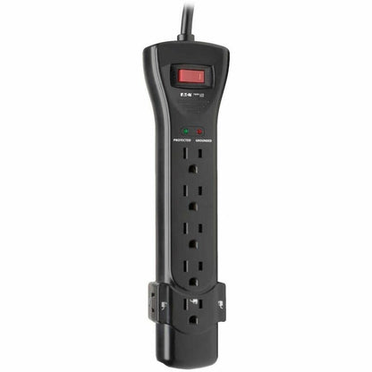 Alternate-Image3 Image for Eaton Tripp Lite Series Protect It! 7-Outlet Surge Protector, 7 ft. Cord with Right-Angle Plug, 2160 Joules, Diagnostic LEDs, Black Housing