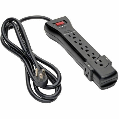 Alternate-Image5 Image for Eaton Tripp Lite Series Protect It! 7-Outlet Surge Protector, 7 ft. Cord with Right-Angle Plug, 2160 Joules, Diagnostic LEDs, Black Housing