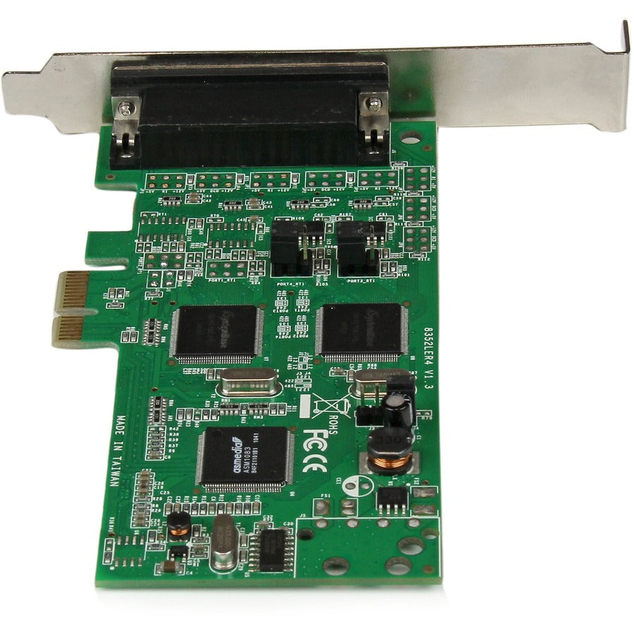 Rear Image for StarTech 4 Port PCI Express PCIe Serial Combo Card, 2 x RS232 2 x RS422 / RS485, TAA