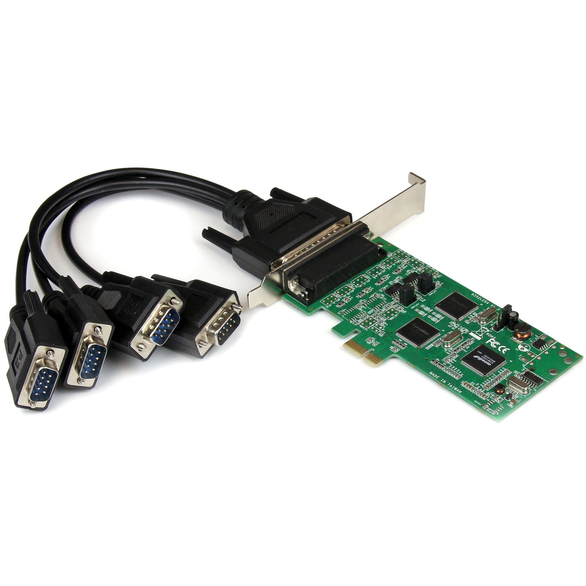 Main Image for StarTech 4 Port PCI Express PCIe Serial Combo Card, 2 x RS232 2 x RS422 / RS485, TAA