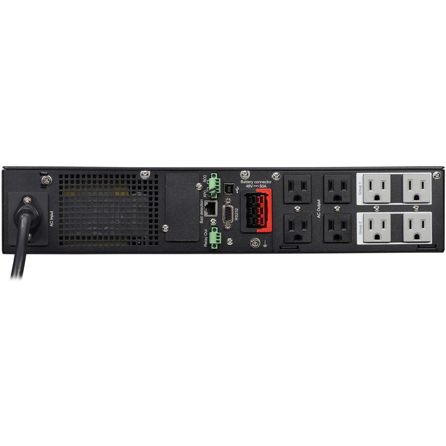 Rear Image for Eaton Tripp Lite Series SmartPro 1000VA 1000W 120V Line-Interactive Sine Wave UPS - 8 Outlets, Extended Run, Network Card Option, LCD, USB, DB9, 2U Rack/Tower