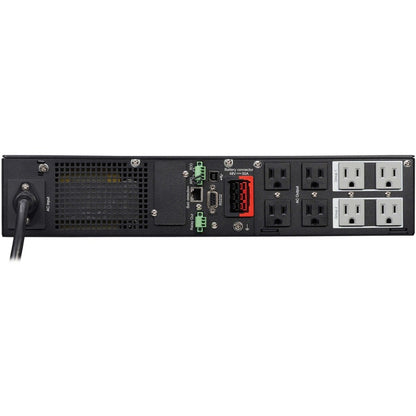 Rear Image for Eaton Tripp Lite Series SmartPro 1000VA 1000W 120V Line-Interactive Sine Wave UPS - 8 Outlets, Extended Run, Network Card Option, LCD, USB, DB9, 2U Rack/Tower