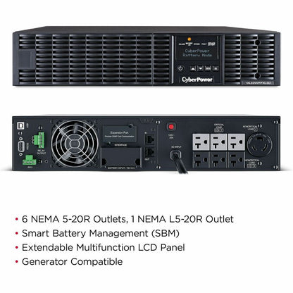 Alternate-Image2 Image for CyberPower OL2200RTXL2U Smart App Online UPS Systems