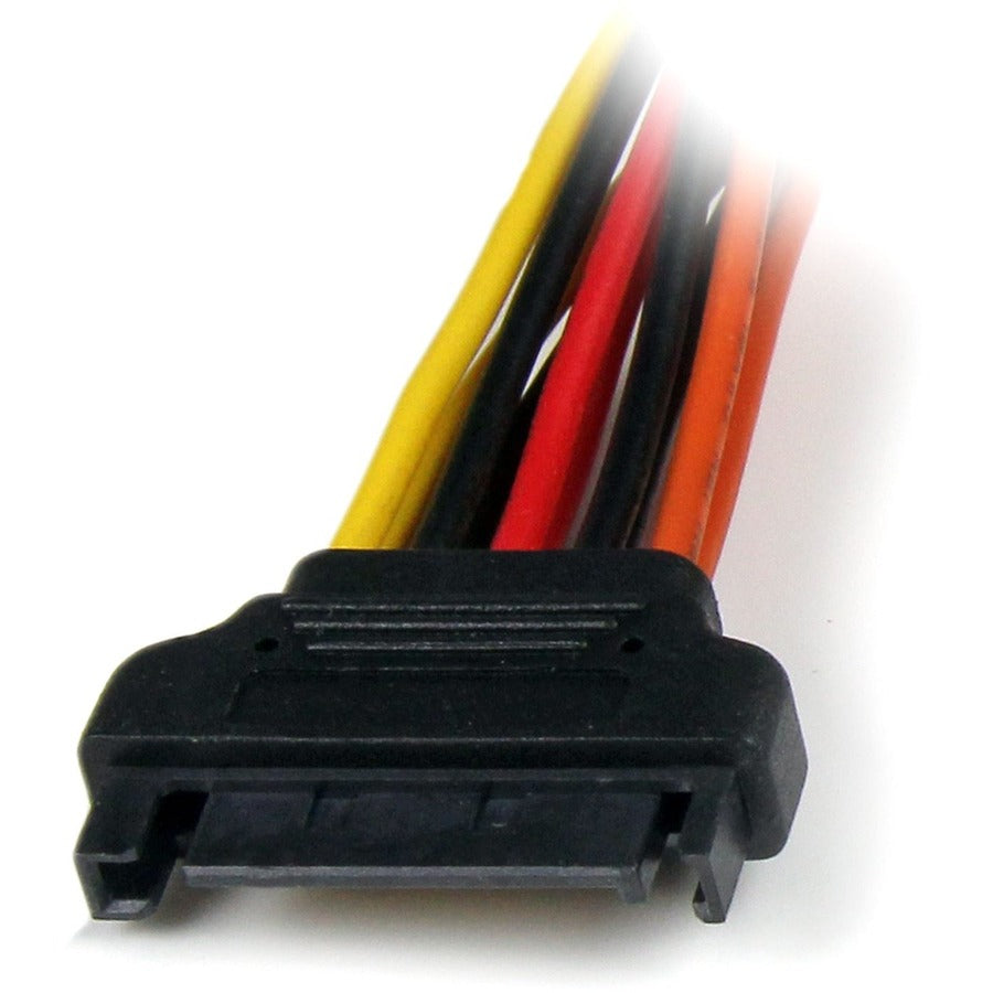 Alternate-Image1 Image for StarTech.com 6in Latching SATA Power Y Splitter Cable Adapter - M/F