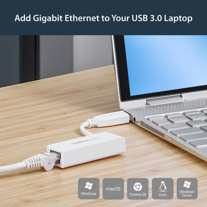 Alternate-Image7 Image for StarTech.com USB to Ethernet Adapter, USB 3.0 to 10/100/1000 Gigabit Ethernet LAN Adapter, USB to RJ45 Adapter, TAA Compliant