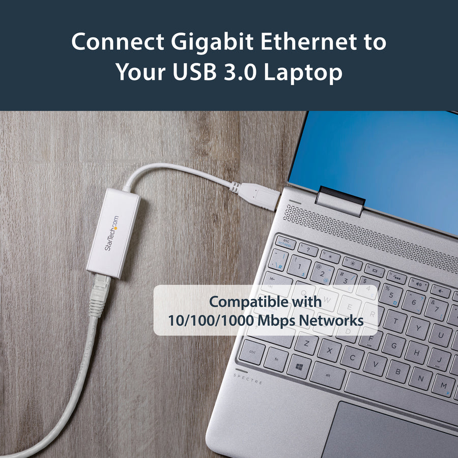 Alternate-Image6 Image for StarTech.com USB to Ethernet Adapter, USB 3.0 to 10/100/1000 Gigabit Ethernet LAN Adapter, USB to RJ45 Adapter, TAA Compliant