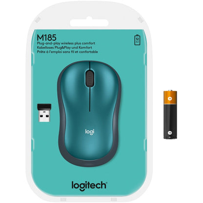Alternate-Image7 Image for Logitech M185 Wireless Mouse, 2.4GHz with USB Mini Receiver, 12-Month Battery Life, 1000 DPI Optical Tracking, Ambidextrous, Compatible with PC, Mac, Laptop (Blue)