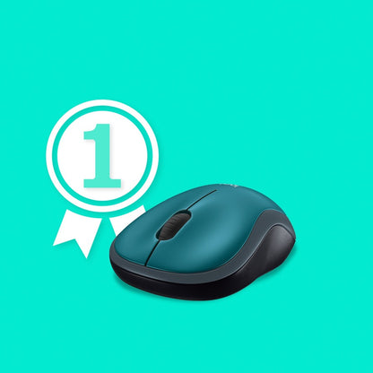 Alternate-Image1 Image for Logitech M185 Wireless Mouse, 2.4GHz with USB Mini Receiver, 12-Month Battery Life, 1000 DPI Optical Tracking, Ambidextrous, Compatible with PC, Mac, Laptop (Blue)