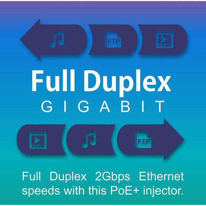 Alternate-Image2 Image for TRENDnet Gigabit Power Over Ethernet Plus Injector, Converts Non-Poe Gigabit To Poe+ Or PoE Gigabit, Supplies PoE (15.4W) Or PoE+ (30W) Power Network Distances Up To 100M (328 ft.), Black, TPE-115GI