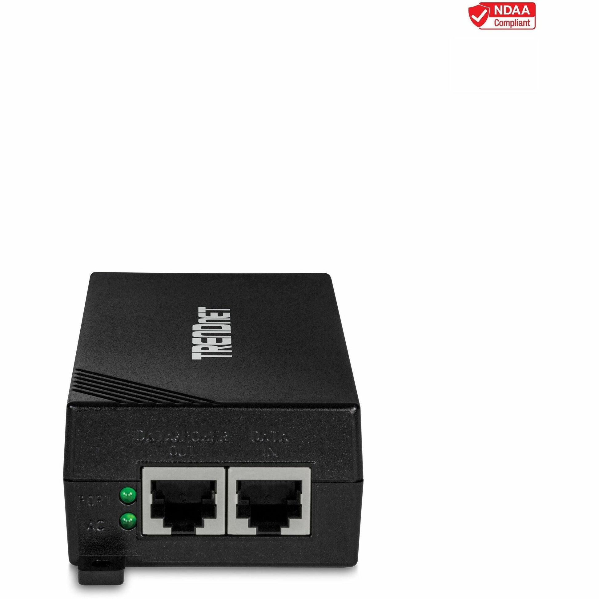 Main Image for TRENDnet Gigabit Power Over Ethernet Plus Injector, Converts Non-Poe Gigabit To Poe+ Or PoE Gigabit, Supplies PoE (15.4W) Or PoE+ (30W) Power Network Distances Up To 100M (328 ft.), Black, TPE-115GI