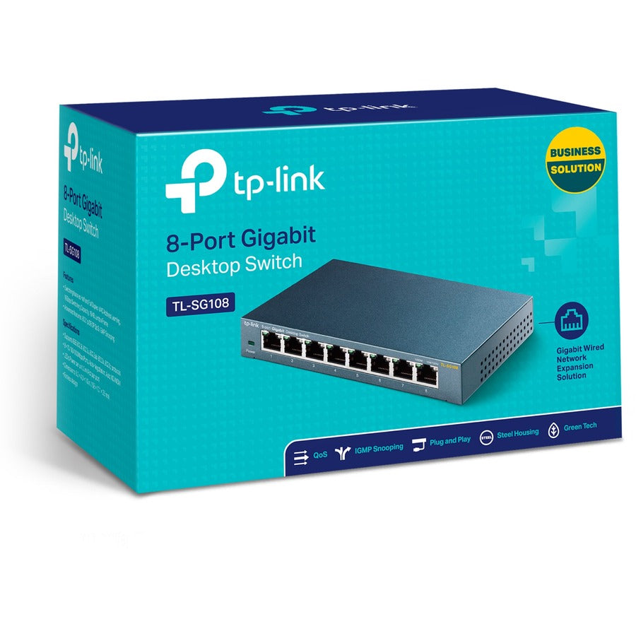 Alternate-Image5 Image for TP-LINK TL-SG108 - 8 Port Gigabit Unmanaged Ethernet Network Switch