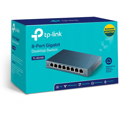 Alternate-Image5 Image for TP-LINK TL-SG108 - 8 Port Gigabit Unmanaged Ethernet Network Switch
