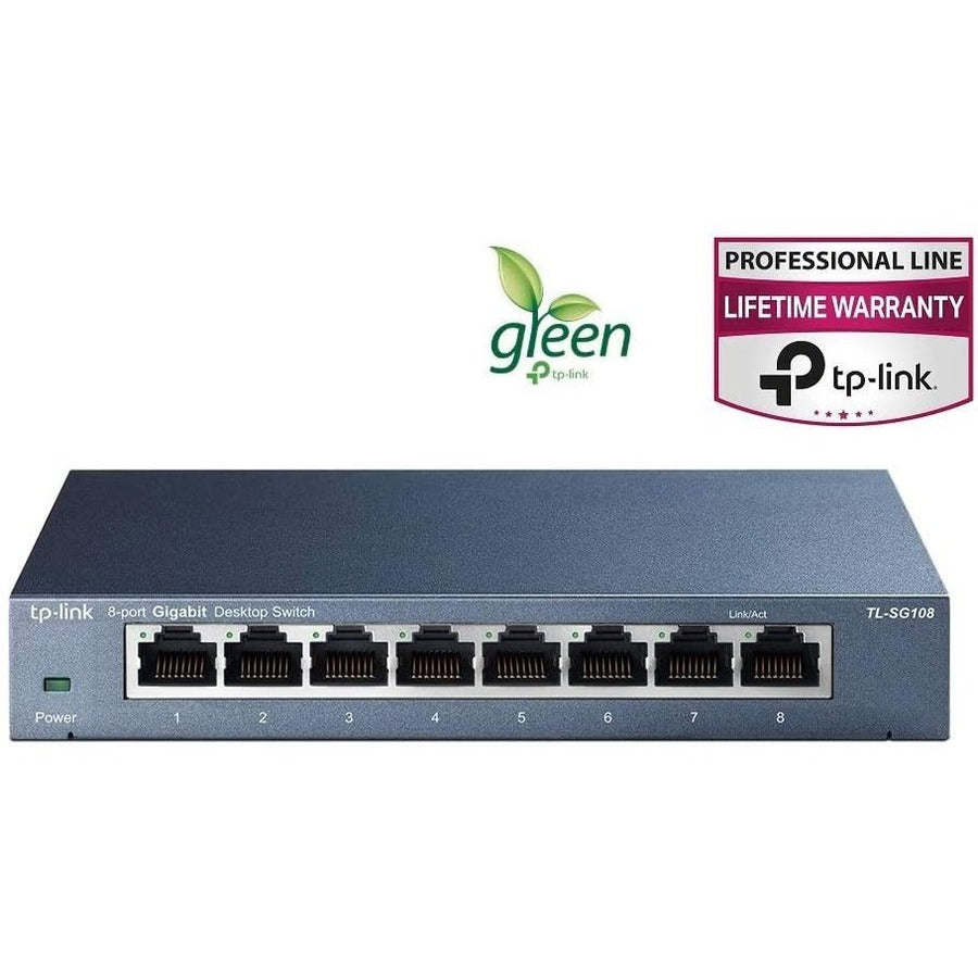Alternate-Image9 Image for TP-LINK TL-SG108 - 8 Port Gigabit Unmanaged Ethernet Network Switch