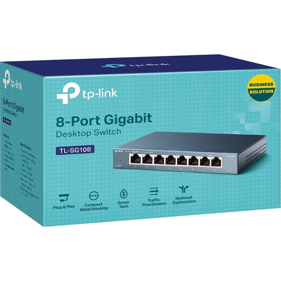 Alternate-Image2 Image for TP-LINK TL-SG108 - 8 Port Gigabit Unmanaged Ethernet Network Switch