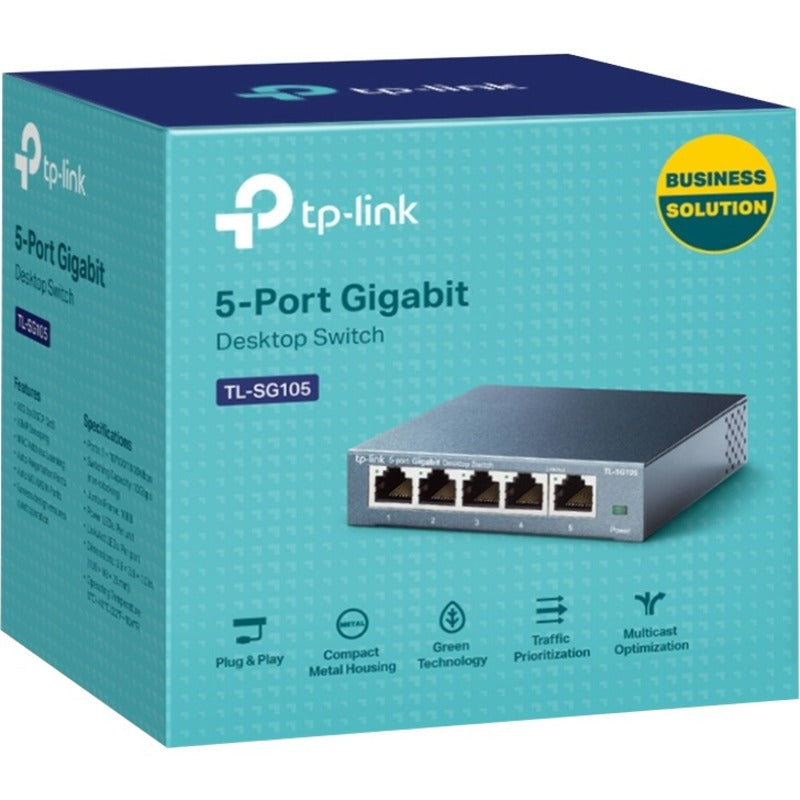 Alternate-Image2 Image for TP-LINK TL-SG105 - 5 Port Gigabit Unmanaged Ethernet Network Switch